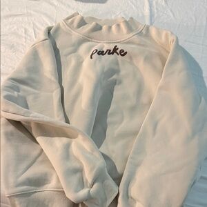 Parke Cream Miami size L/XL mock neck Sweatshirt